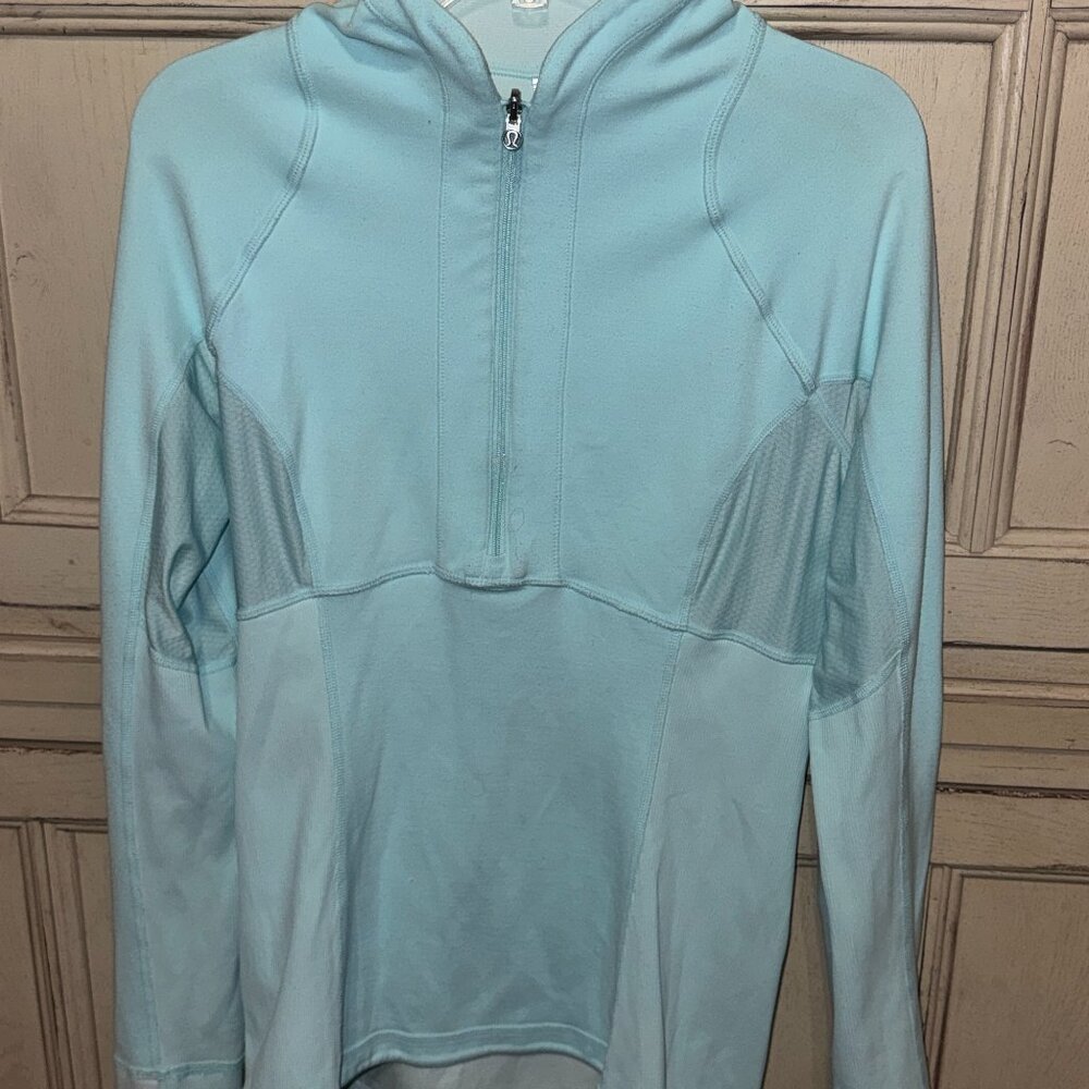 Womens' Reversible Lululemon Mint Green Half-Zip Pullover